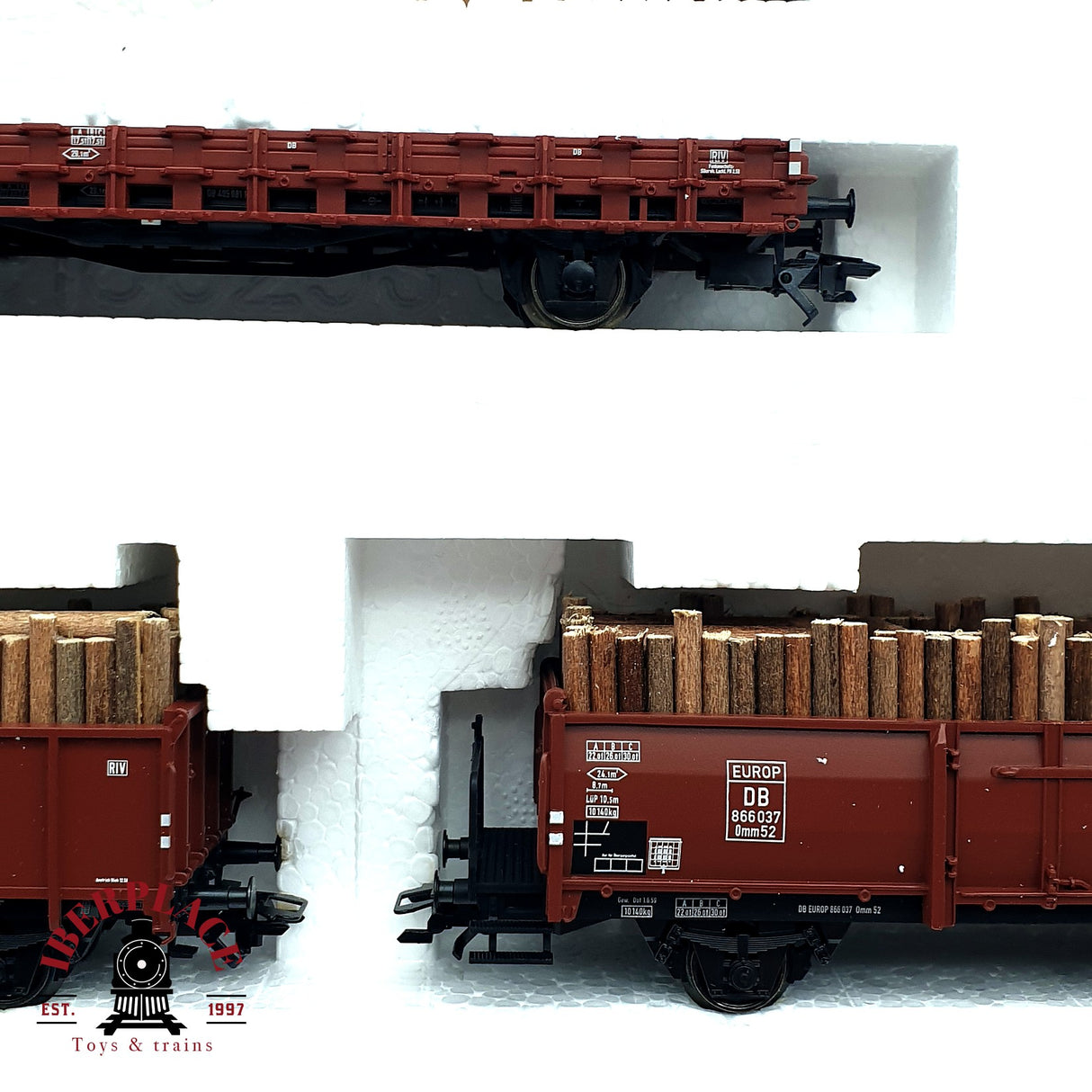 ♻️ Märklin 46132 Set de mercancias Carga de madera DB H0 escala 1:87 E19