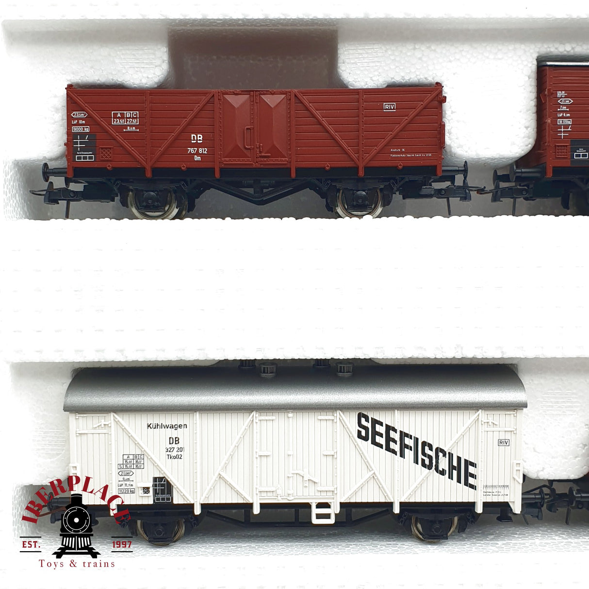 ♻️ DC Roco 44002 set de 8 vagones mercancía DB Seefische H0 escala 1:87 E21
