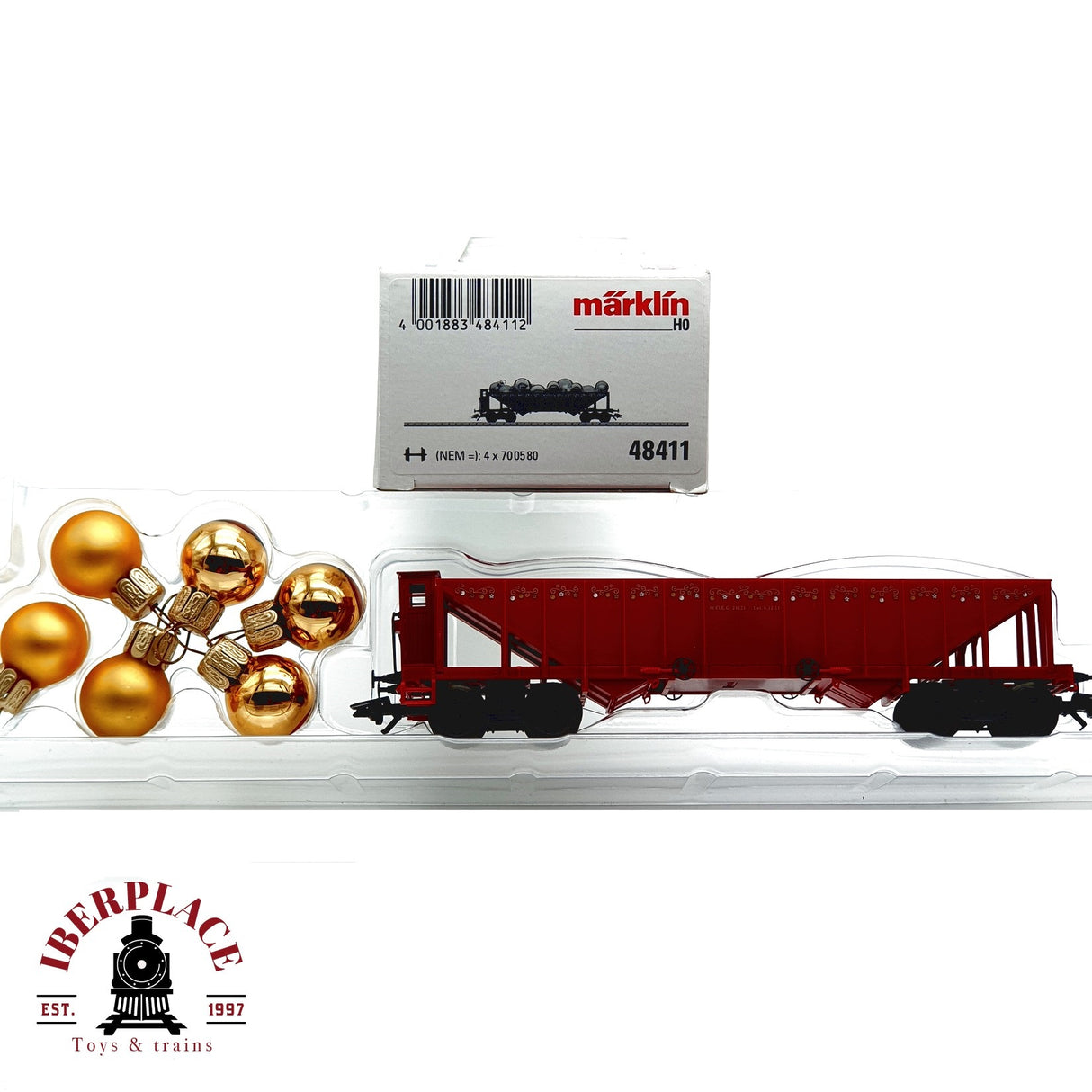 ♻️ Märklin 48411 vagón navidad con decoración navideña H0 escala 1:87 E20