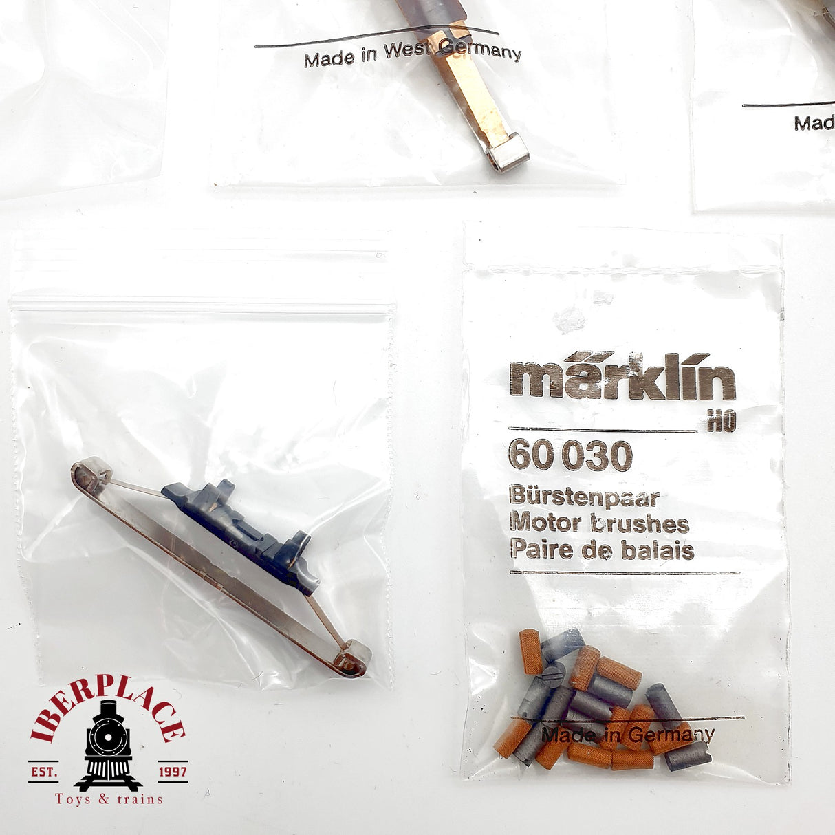 ♻️ Märklin Lote Recambios 2x 7185 Patines + Frotadores + Escobillas 60030 AC H0 Escala 1:87