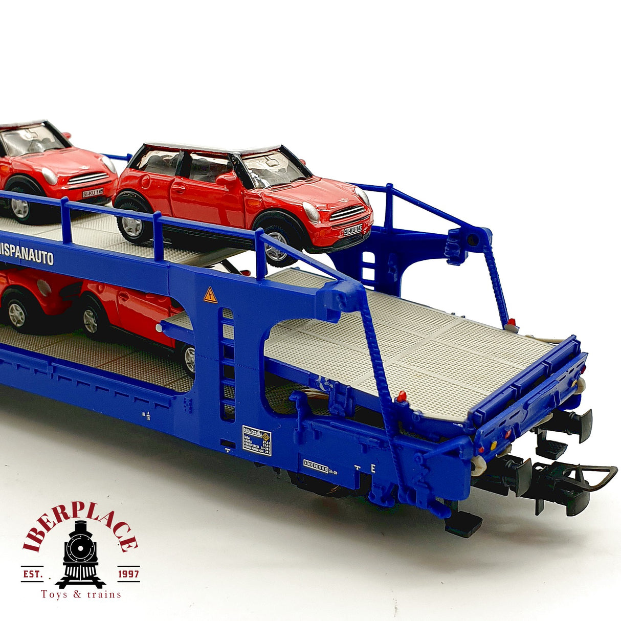 ♻️ Electrotren 6020 Vagon porte-autos TRANSFESA Hispanauto 8 Mini Cooper H0 1:87 DC