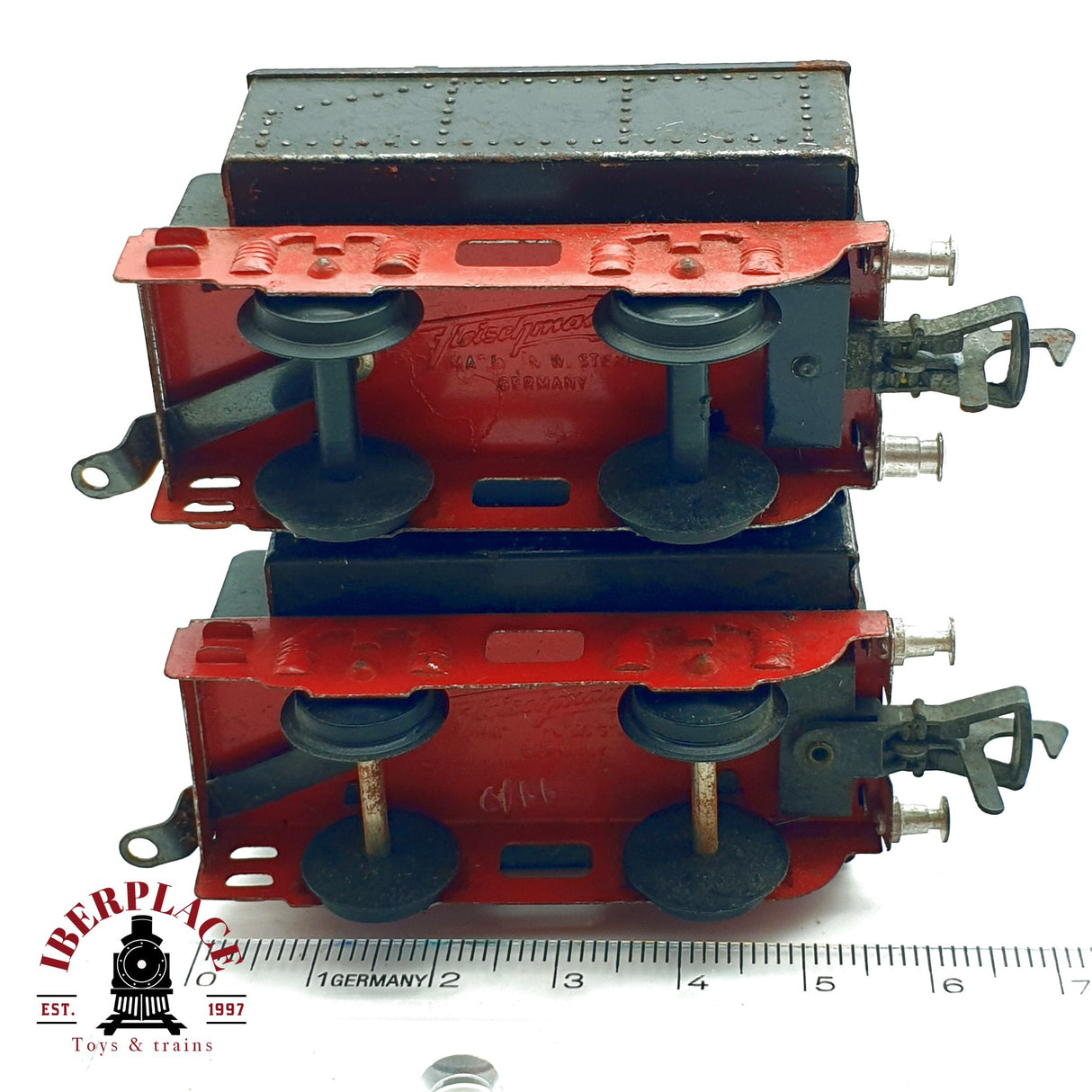 ♻️ 2x Fleischmann Tender de locomotora de metal H0 escala 1:87 E20