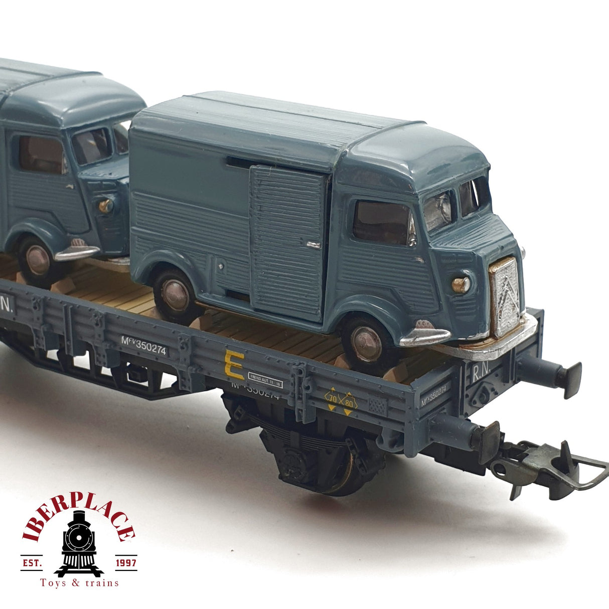 ♻️ Electrotren 1024 vagon plataforma RENFE Ep 3 con vehiculos H0 escala 1:87 A27 2/5