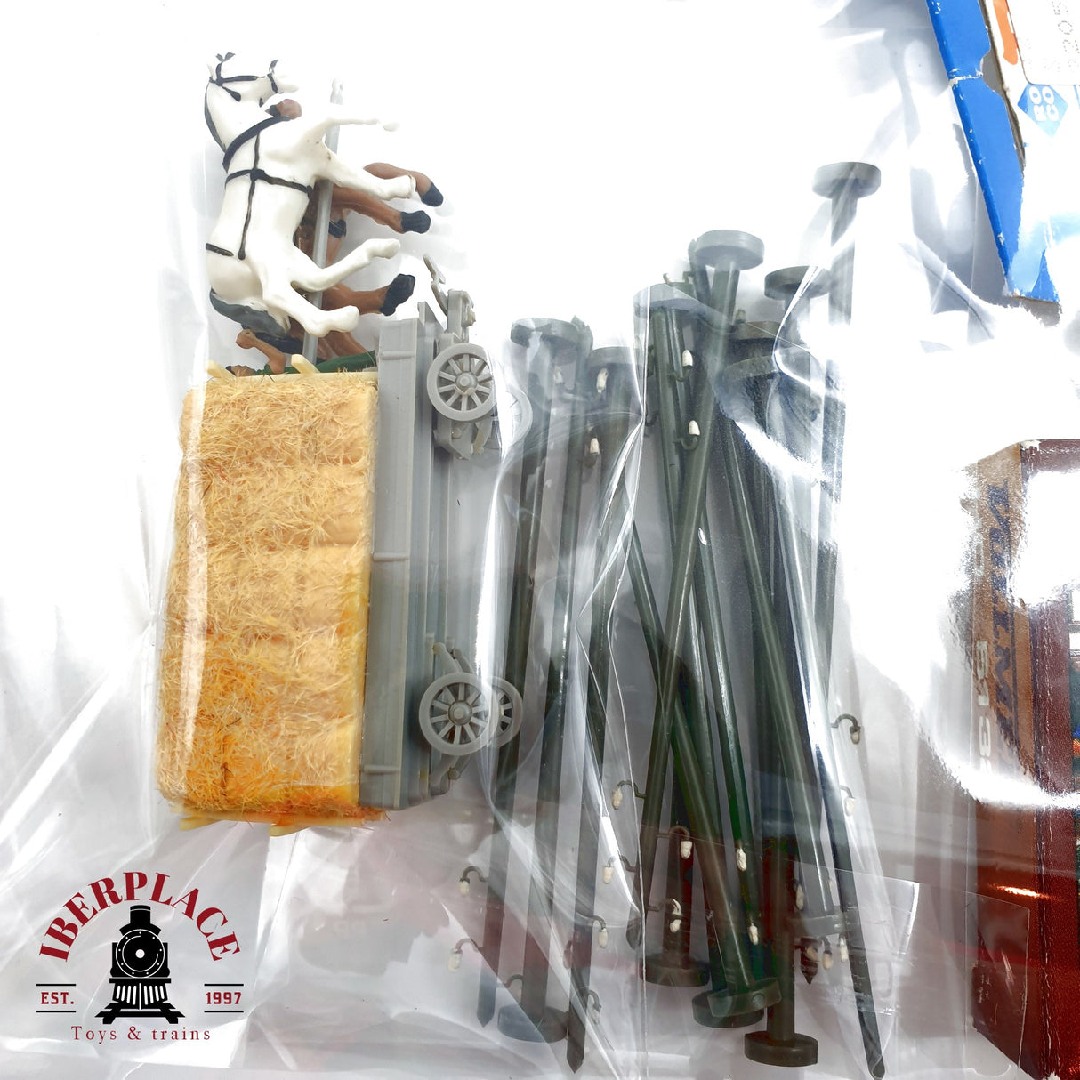 ♻️ Vollmer Roco Figuras caballo con carruaje Cobertizo de jardín H0 escala 1:87 E20