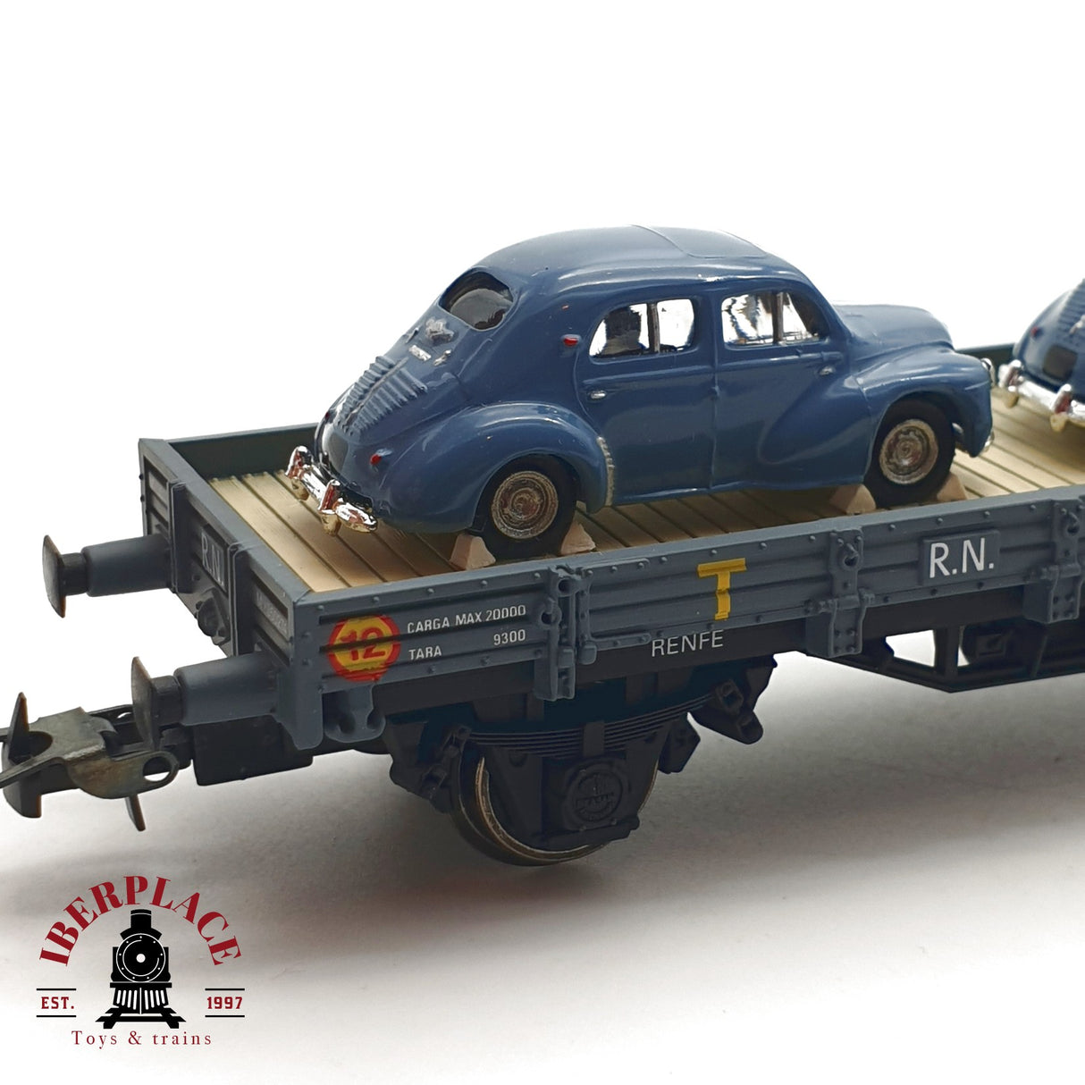 ♻️ Electrotren 1024 vagón plataforma RENFE Ep 3 con vehiculos H0 escala 1:87 A27 4/5