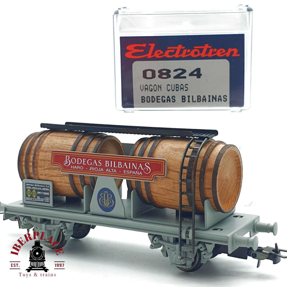 ♻️ Electrotren 0824 vagón Cubas bodegas Bilbainas RENFE pieza 123 de mil unidades H0 escala 1:87 A27