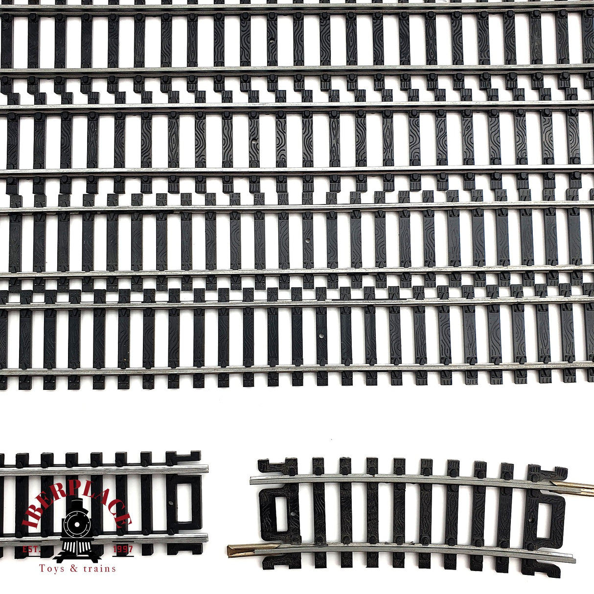 ♻️ 13x vias rectas y desvío a la derecha compatibles con Roco H0 escala 1:87 V10