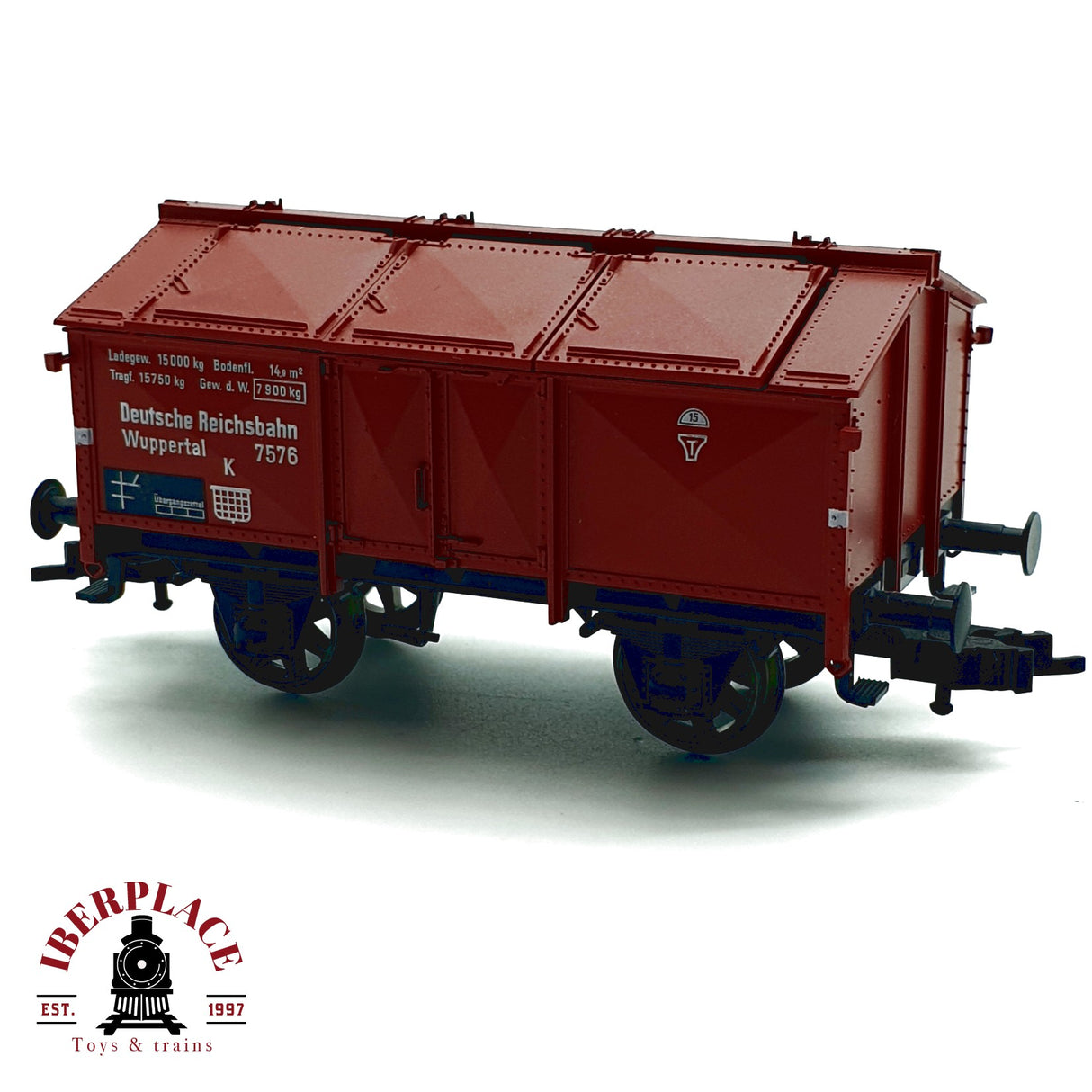 ♻️ DC Fleischmann vagon de cubierta abatible DR 7576 H0 escala 1:87 E20