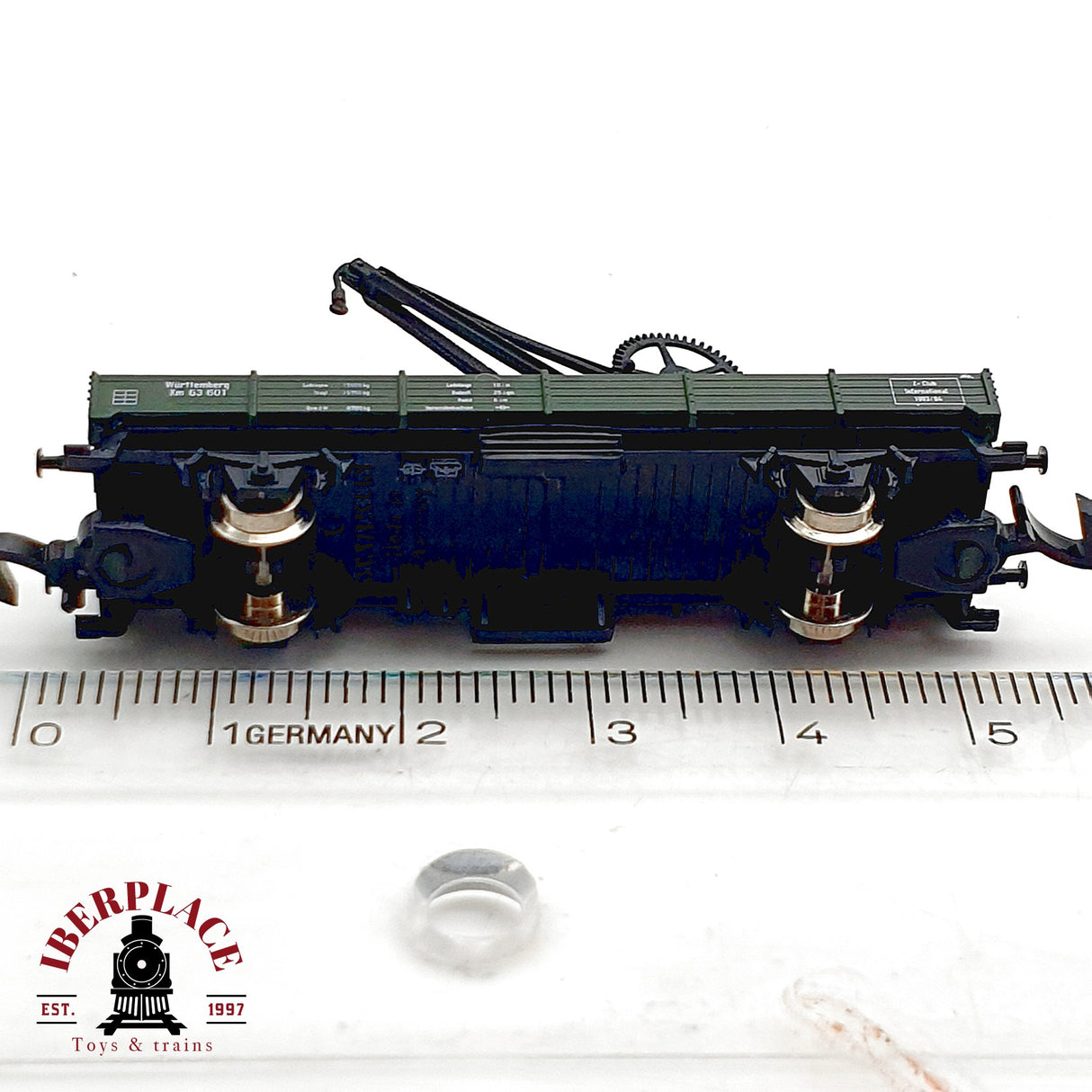 ♻️✨ Märklin 88 609 Vagón Grúa Crane Niederbordwagen KWSTE Ep I Mini Club Escala Z 1:220