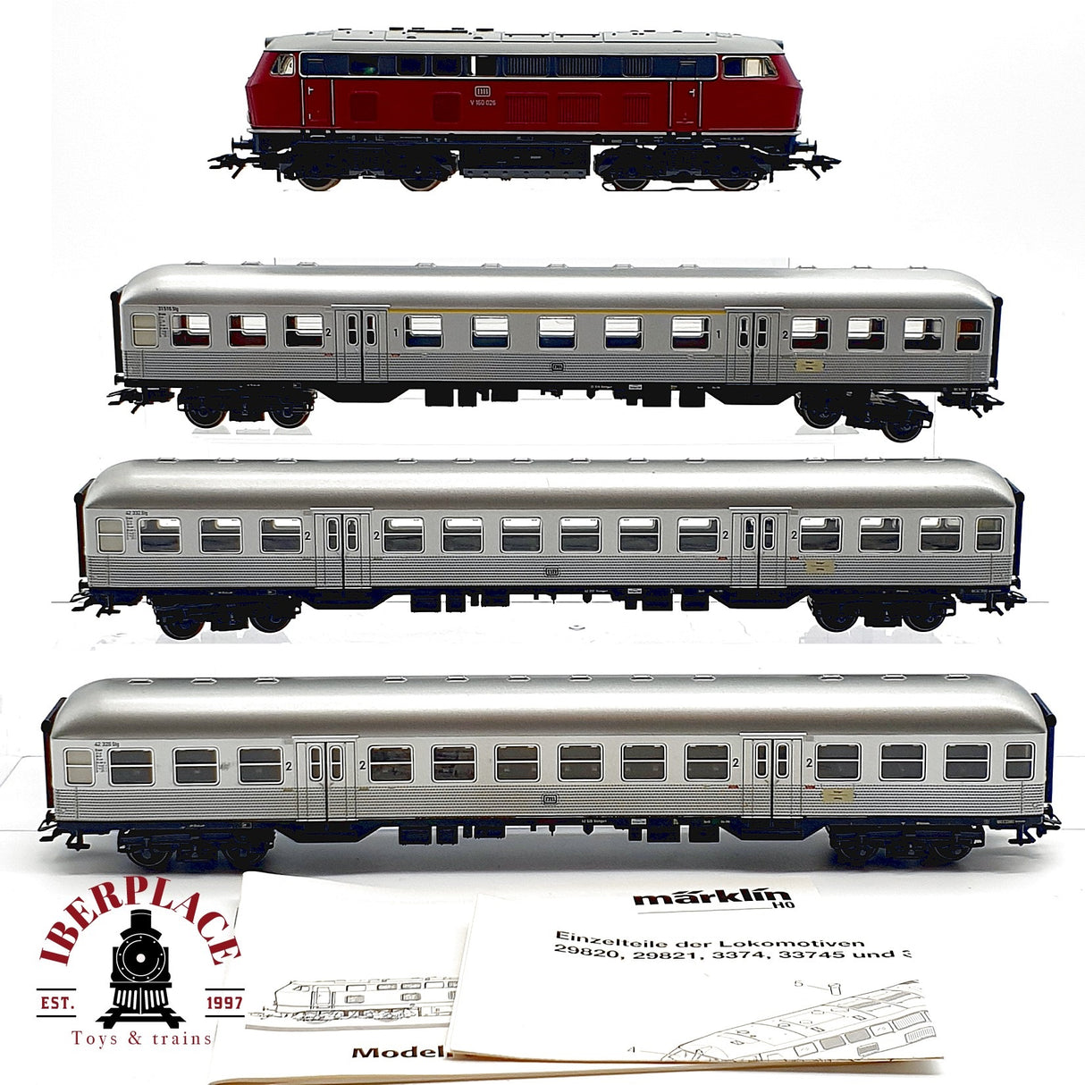 ♻️ Märklin 29820 H0 BR 216 DB Ep IV 3 Coches Pasajeros Silberlinge AC Digital con sonido H0 1:87