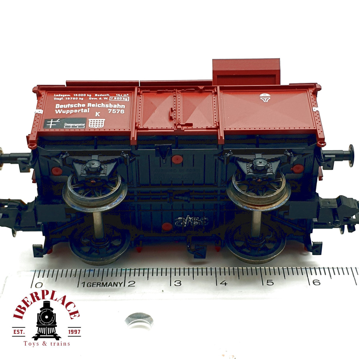 ♻️ DC Fleischmann vagon de cubierta abatible DR 7576 H0 escala 1:87 E20