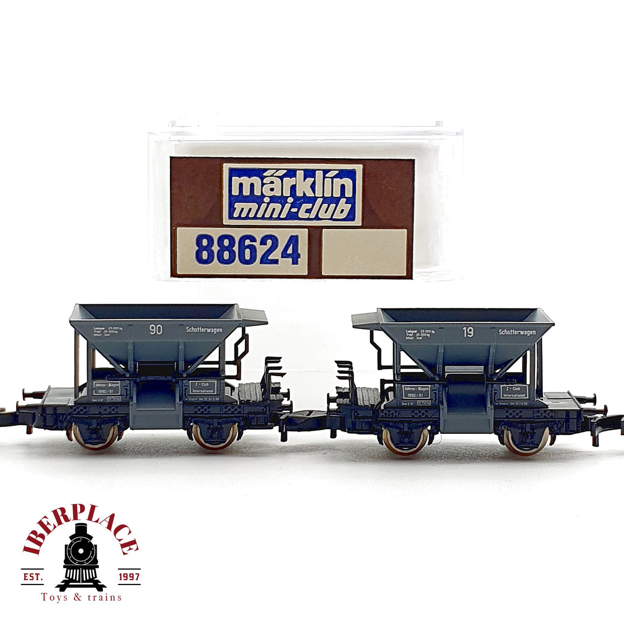 ♻️✨ Märklin 88624 Set 2 Vagones Tolva Schotterwagen Escala Z 1:220