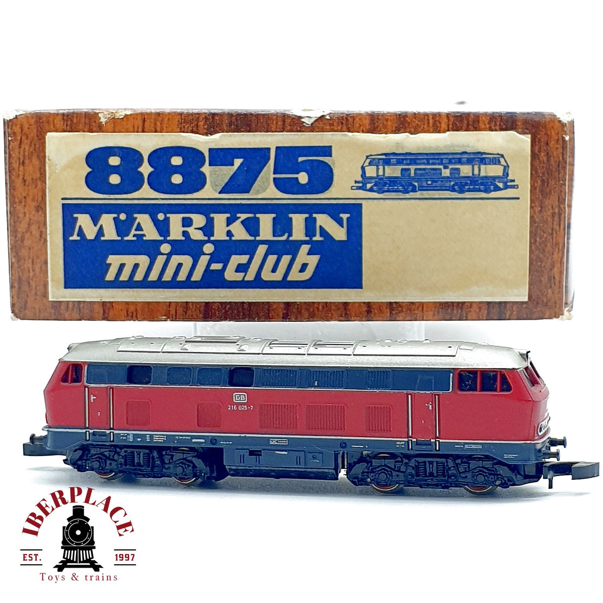 ♻️✨Märklin 8875 Locomotora Diésel BR 216 DB Época IV Mini Club Escala Z 1:220
