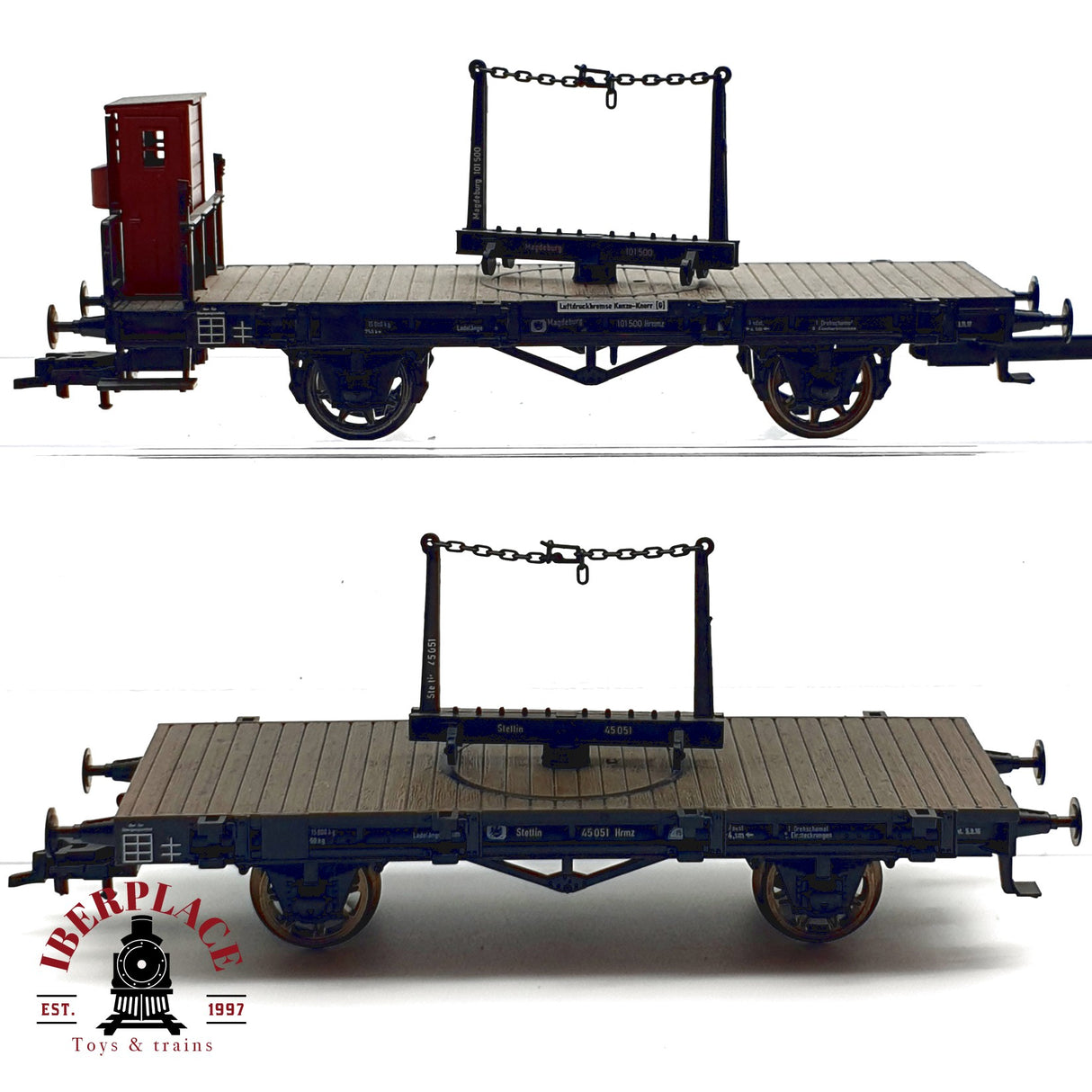 ♻️ DC 2x Fleischmann vagones plataforma K.P.E.V H0 escala 1:87 E20