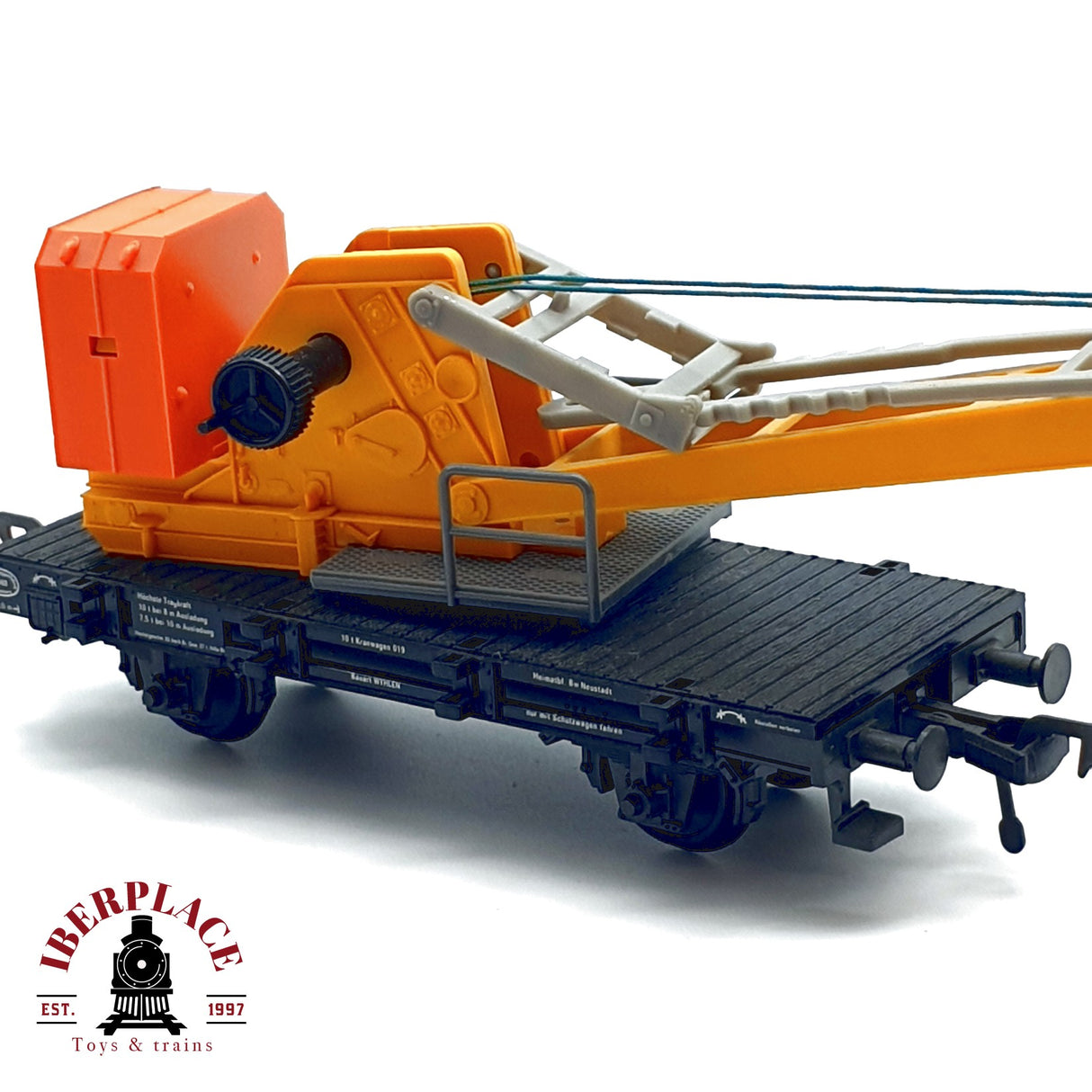 ♻️ DC Fleischmann vagón grúa 019 H0 escala 1:87 E20