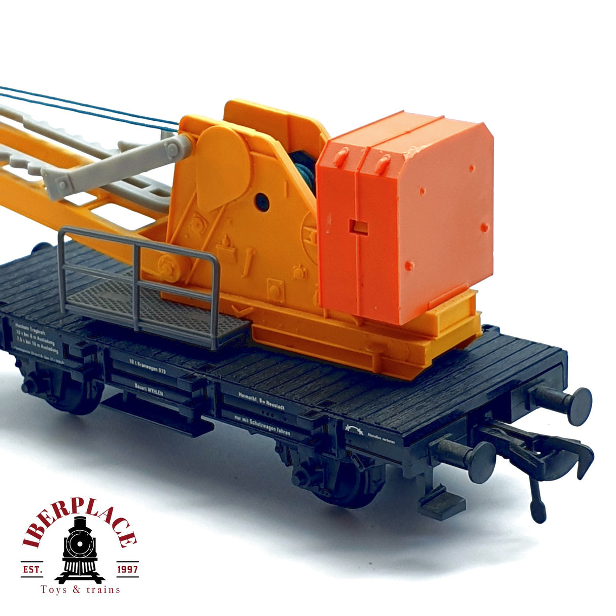 ♻️ DC Fleischmann vagón grúa 019 H0 escala 1:87 E20