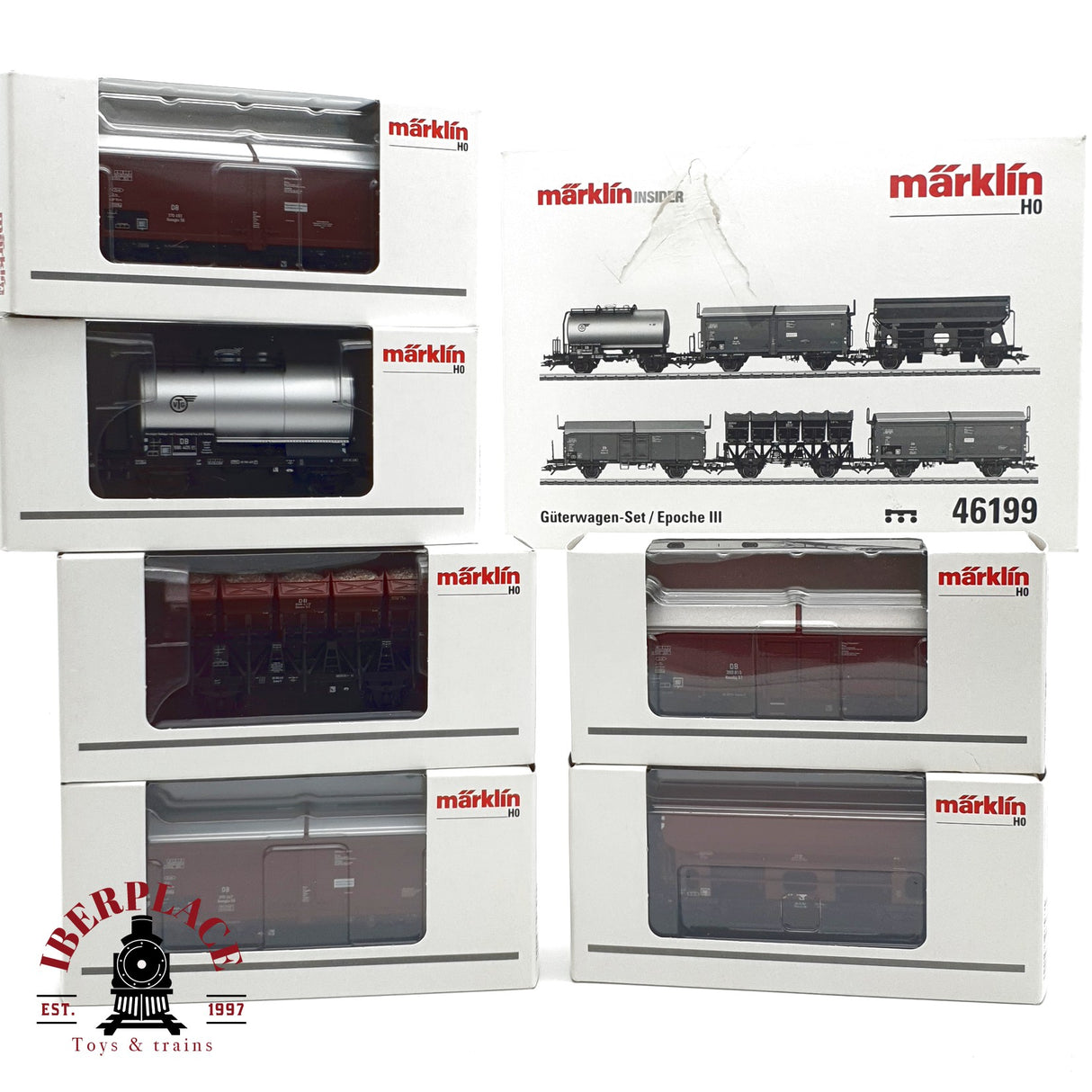 ♻️ Märklin 46199 set de vagones de mercancías Época 3 DB H0 escala 1:87 E21