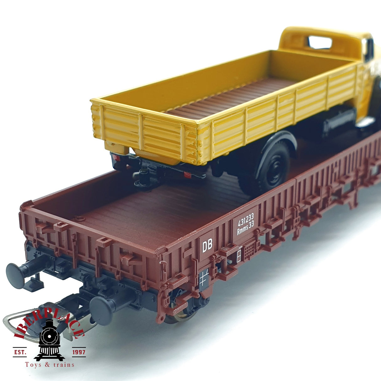 ♻️ DC PIKO 72029 vagón estaca con camión de correos en metal DB H0 escala 1:87 E21