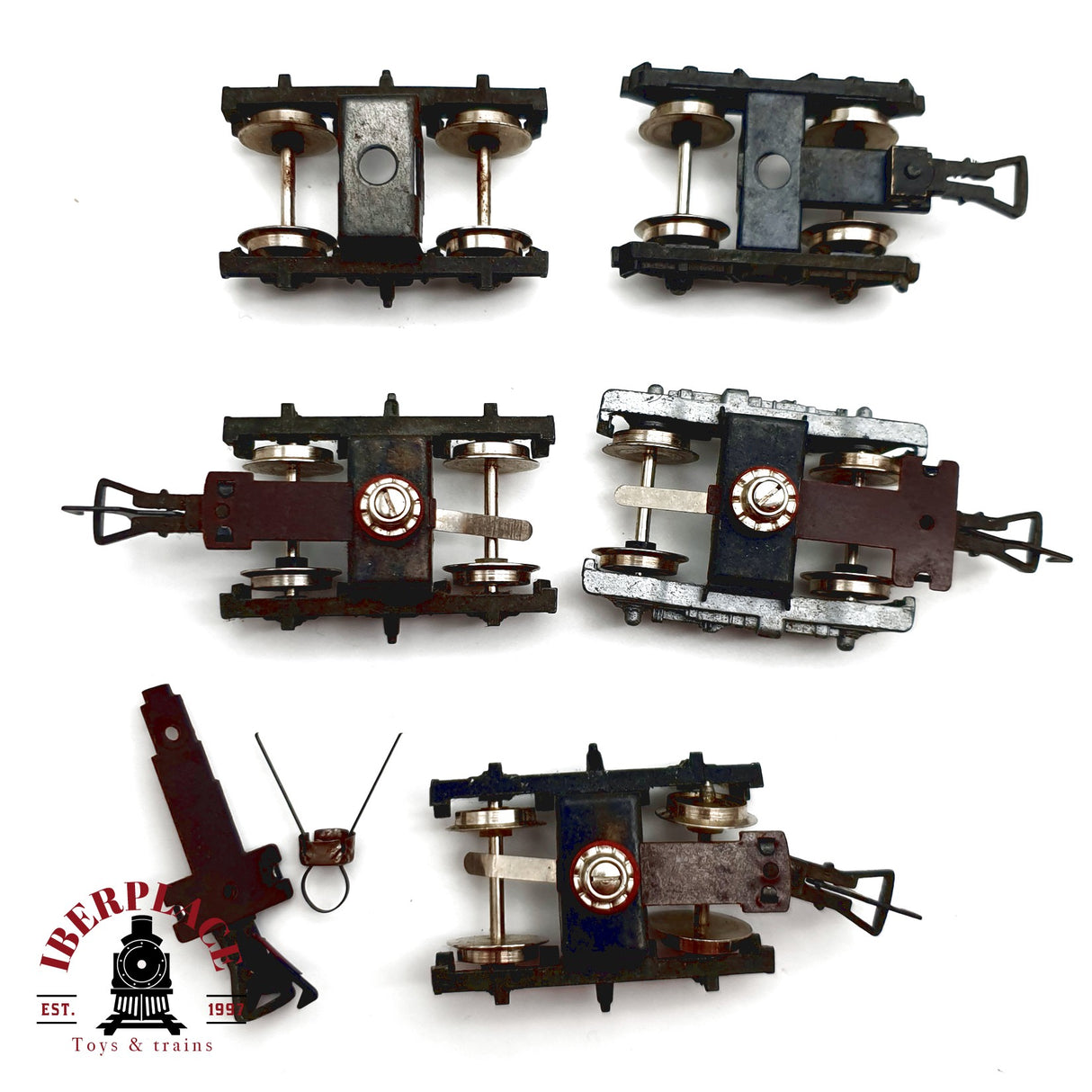 ♻️ 5x Bogies para repuestos de vagones H0 escala 1:87 E20 1/7