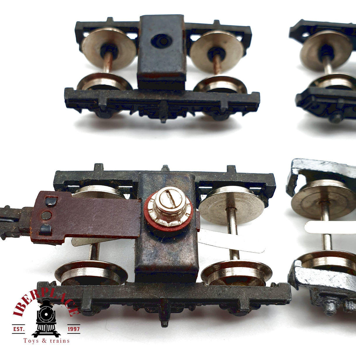 ♻️ 5x Bogies para repuestos de vagones H0 escala 1:87 E20 1/7