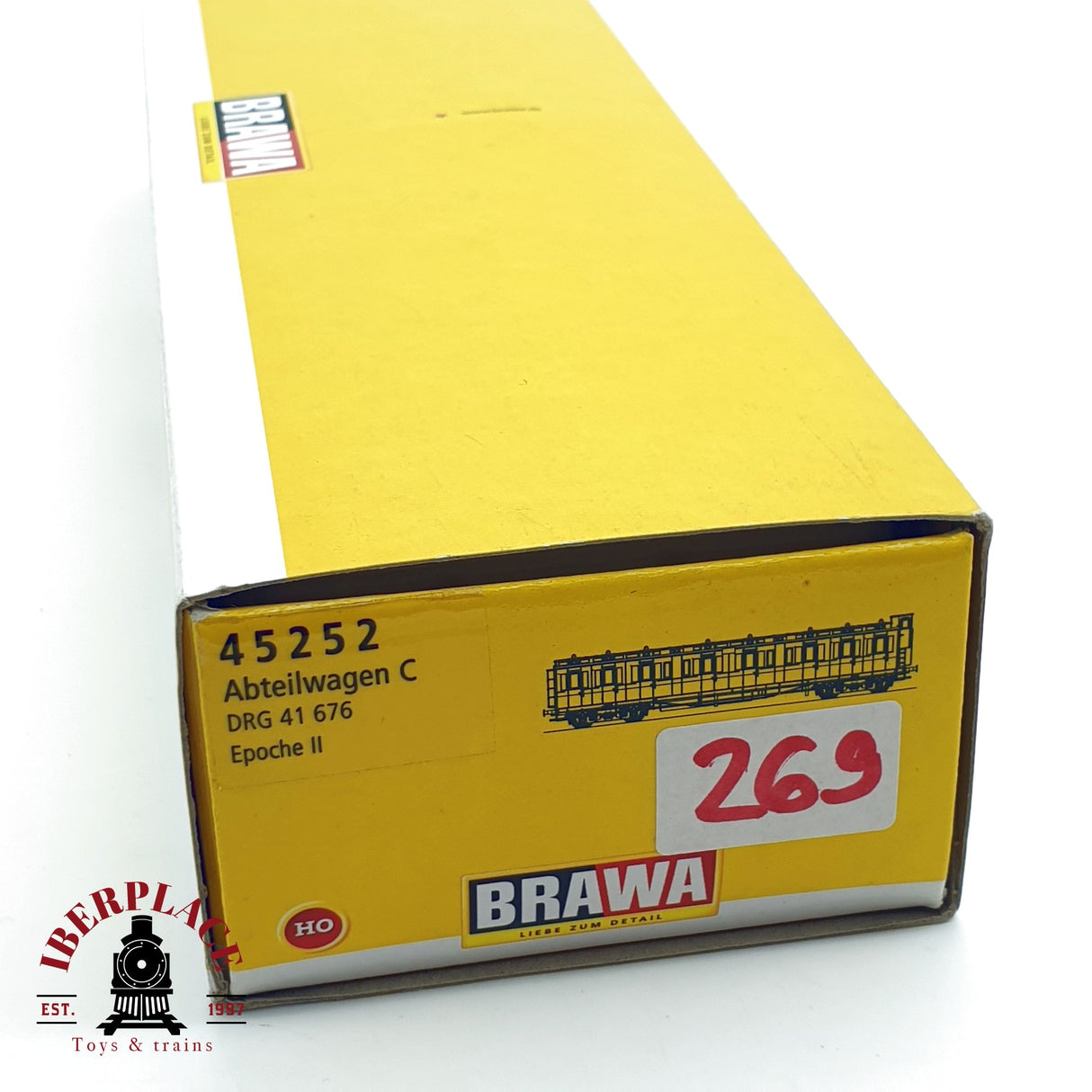 ♻️ DC BRAWA 45252 vagón pasajeros DRG 41 676 Ep II H0 escala 1:87 E21