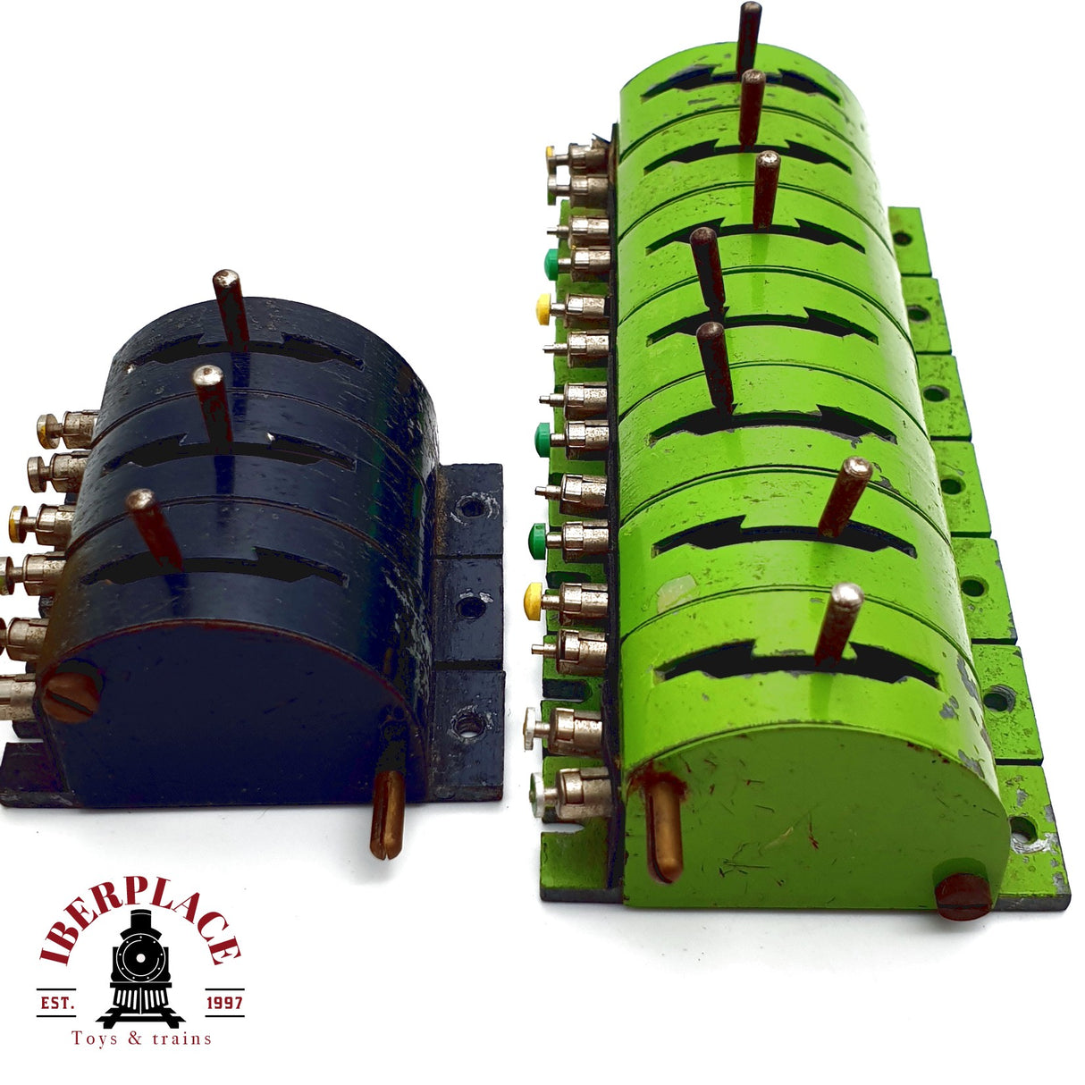 ♻️ 3x Fleischmann antiguos Pupitre de mando en hierro fundido H0 escala 1:87 E20