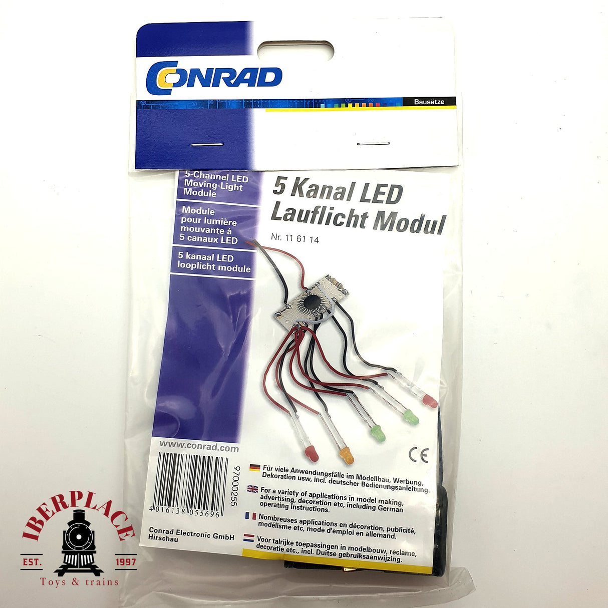 ♻️ Conrad 11 61 14 Módulo LED de luz intermitente de 5 canales H0 escala 1:87 E19