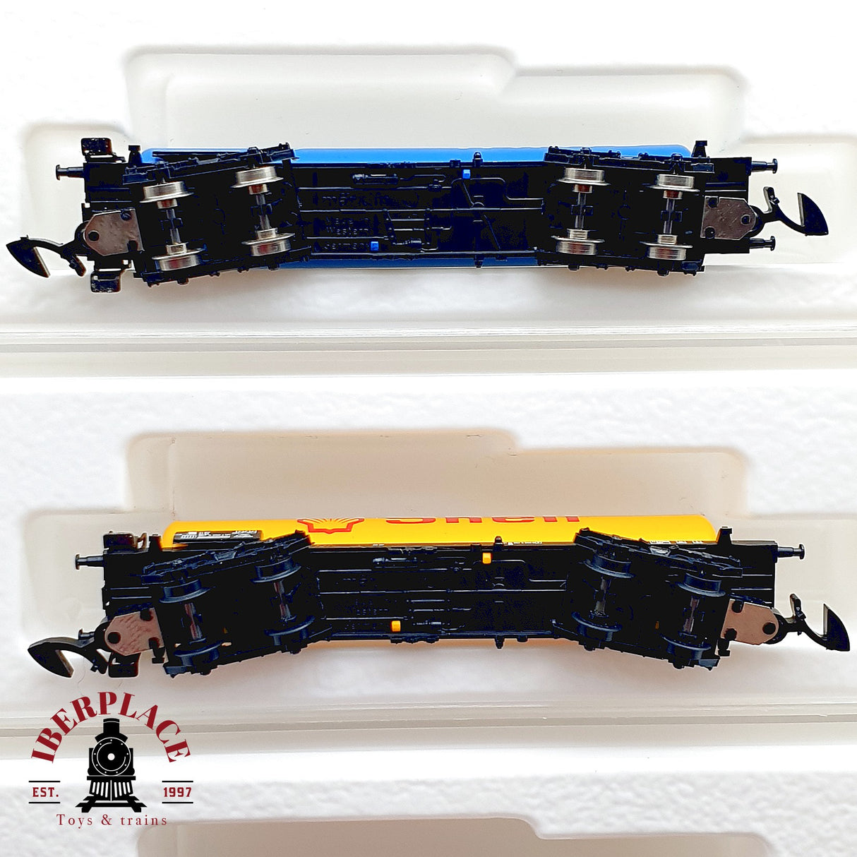 ♻️✨ Märklin 4x Vagones Cisternas Aral Shell Esso BP DB Mini Club Escala Z 1:220