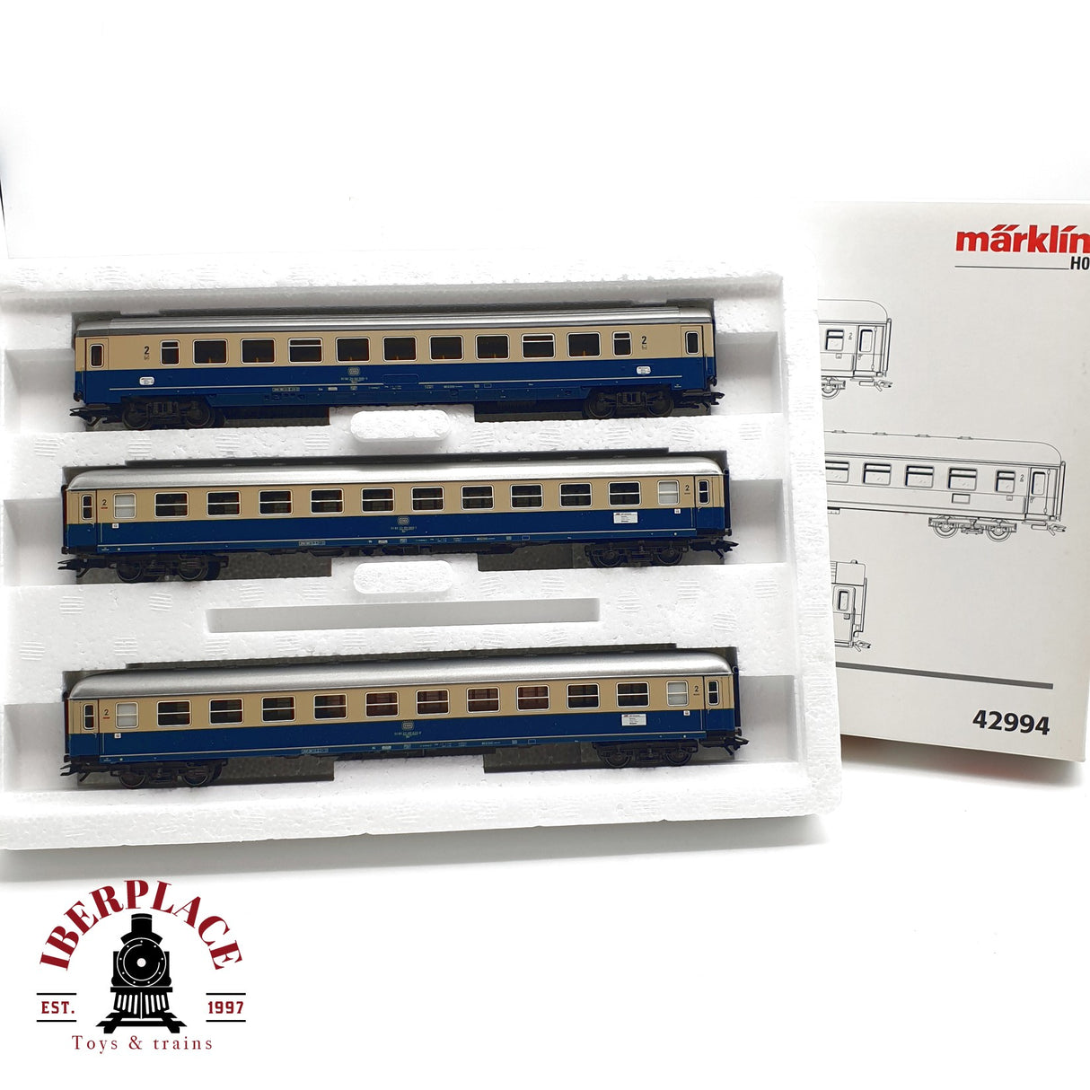 ♻️ Märklin 42994 set vagones viento del sur DB clase 2 H0 escala 1:87 A27