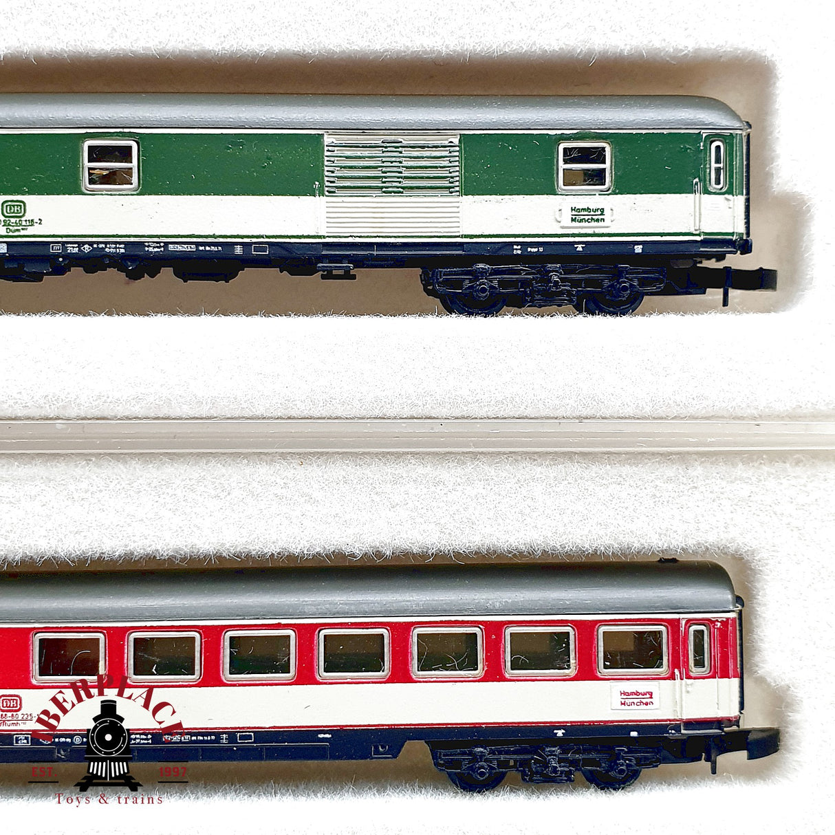 ♻️✨ Märklin mini-club 5x Set Vagones Pasajeros Pop-Farben DB Ep IV Escala Z