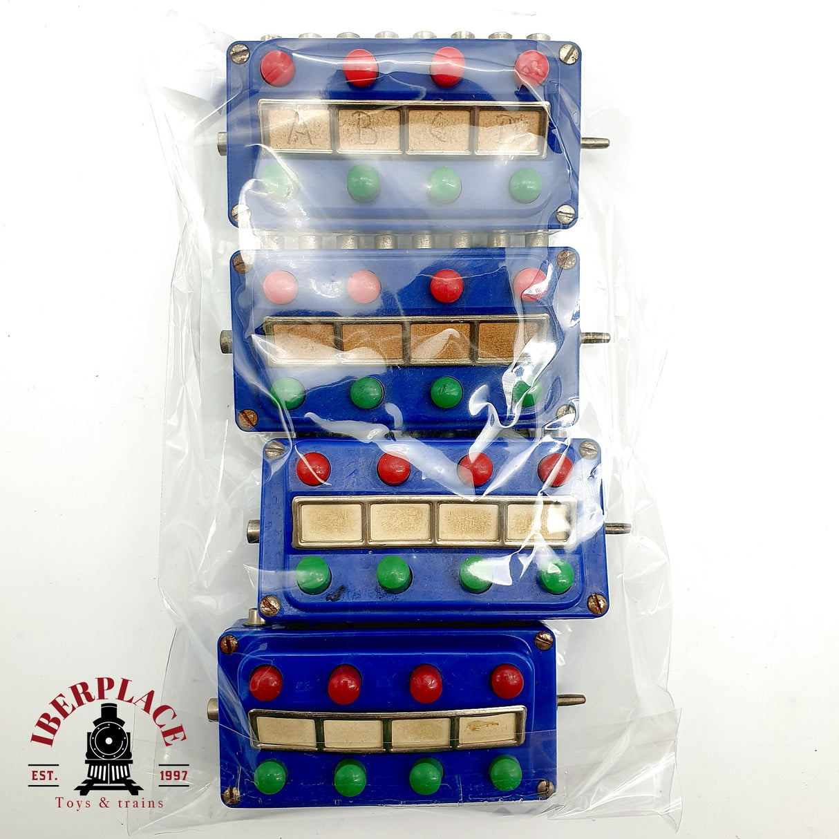 ♻️ Märklin 4x 7072 Cuadros de Mando Botones Señales Desvíos Azul H0 Escala 1:87