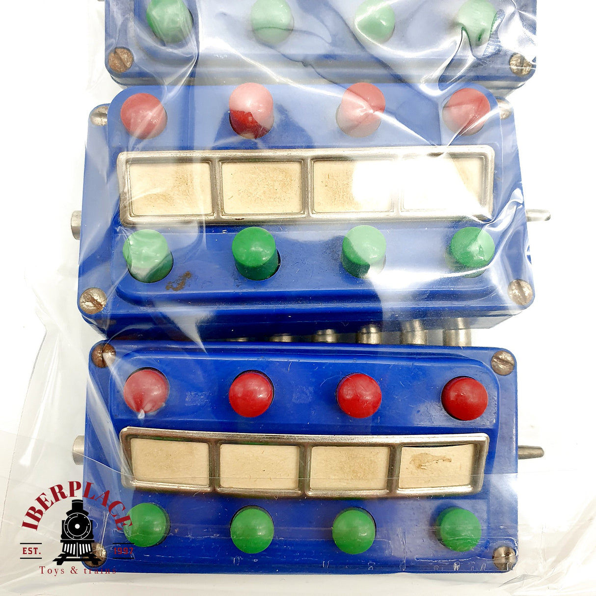 ♻️ Märklin 4x 7072 Cuadros de Mando Botones Señales Desvíos Azul H0 Escala 1:87