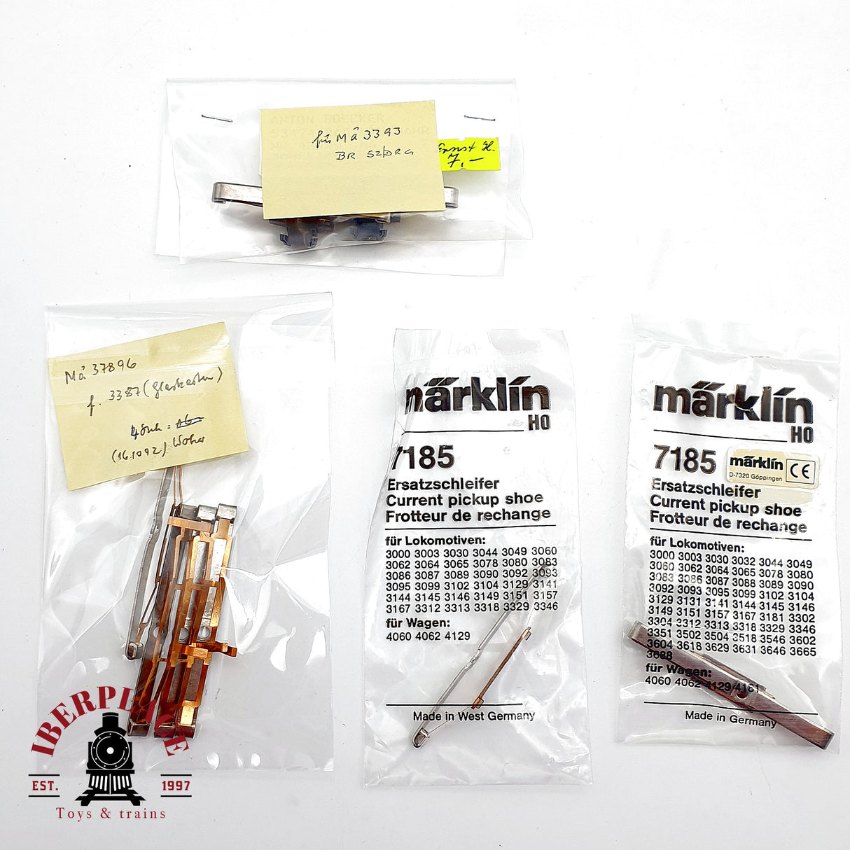 ♻️ Märklin Lote Recambios 2x 7185 Patines + Patines Especiales BR 52 BR 98 H0 Escala 1:87