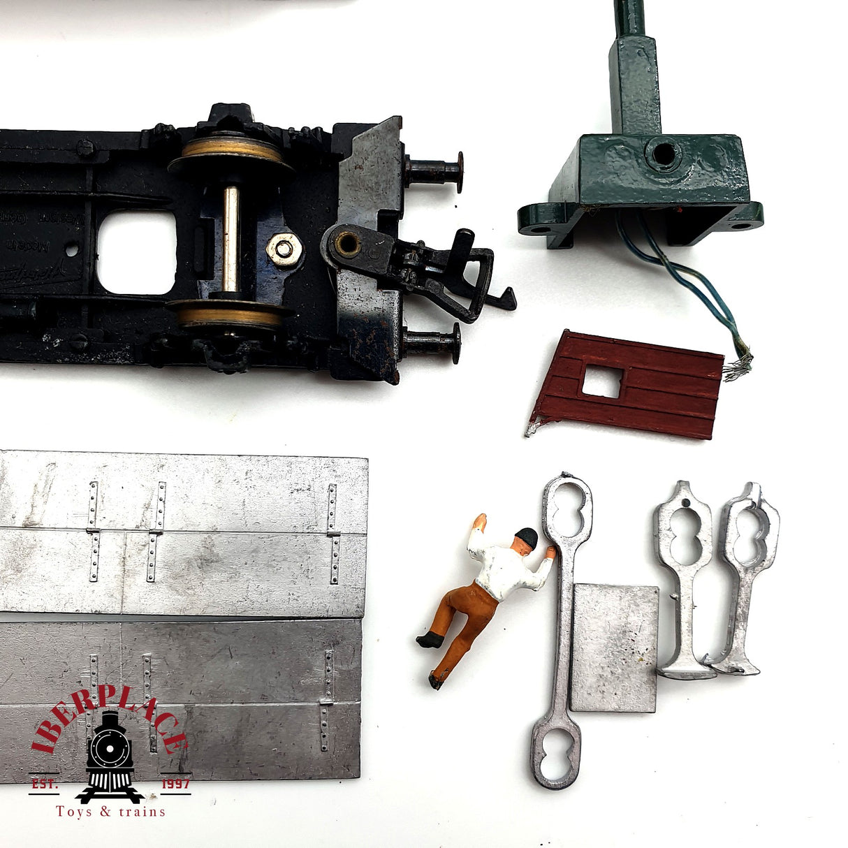 ♻️ Fleischmann vagón de metal, figuras, semáforo para piezas de repuesto H0 escala 1:87 V10