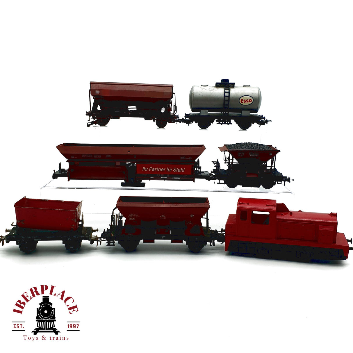 ♻️ 7x Märklin Lima 5x Locomotora y vagones tolva cisterna para piezas o repuestos H0 escala 1:87 E20