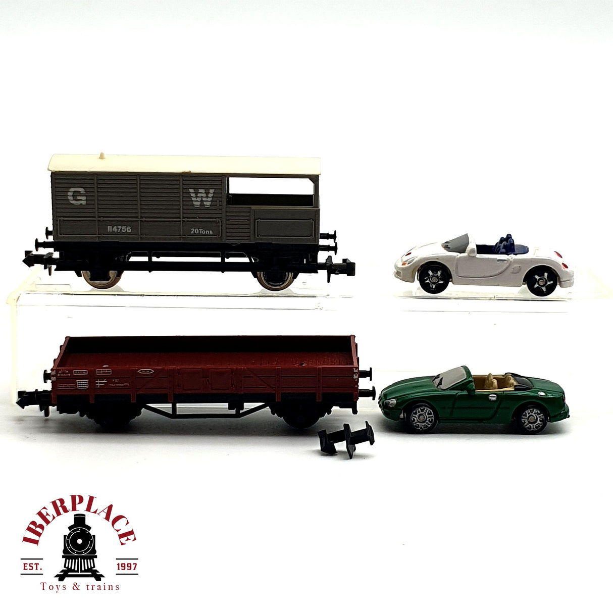 ♻️ Lima Fleischmann vagones mercancias + coches ca 1/160 N escala 1:160 V10