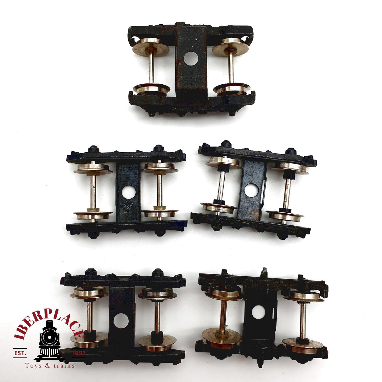 ♻️ 5x Bogies para repuestos de vagones H0 escala 1:87 E20 5/7