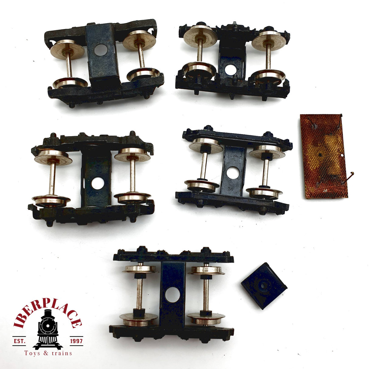 ♻️ 5x Bogies para repuestos de vagones H0 escala 1:87 E20 7/7