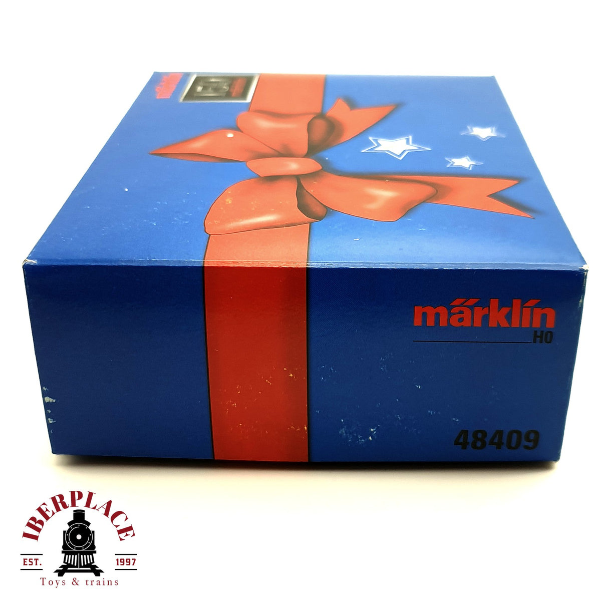♻️ Märklin 48409 vagón plataforma con escena navideña en madera H0 escala 1:87 E19