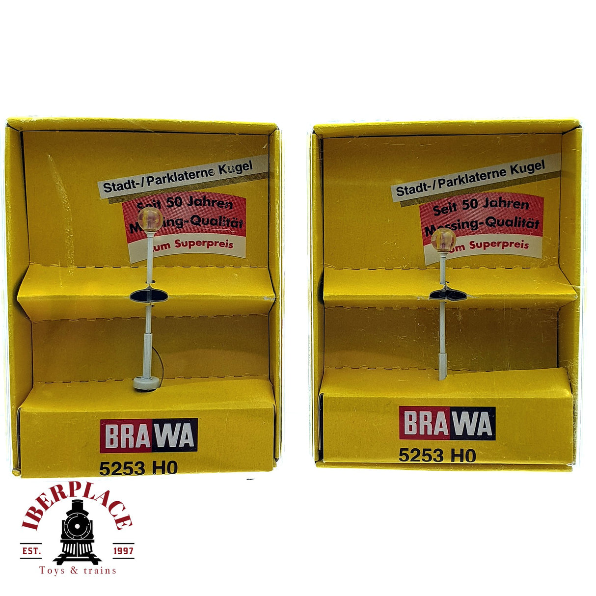 ♻️ BRAWA 2x 5253 Farola de parking H0 escala 1:87 E19