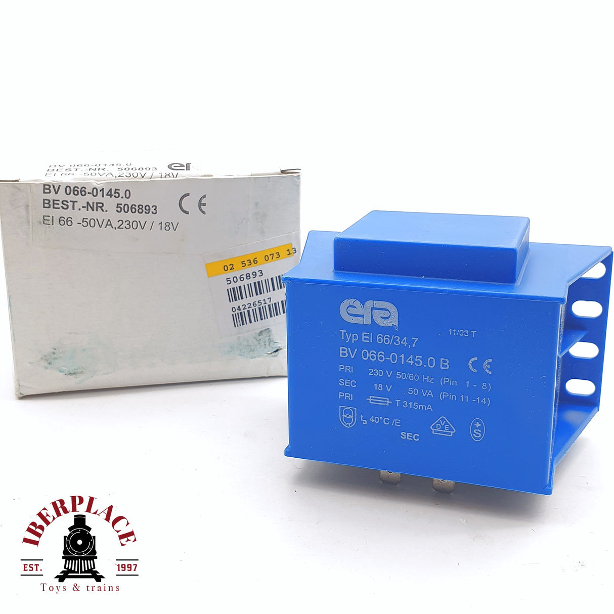 ♻️ 2da mano - ERA 066-0145 Transformador impreso 230V 50/60Hz 18VA 50VA H0 escala 1:87