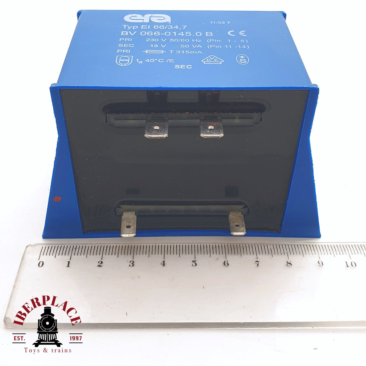 ♻️ 2da mano - ERA 066-0145 Transformador impreso 230V 50/60Hz 18VA 50VA H0 escala 1:87