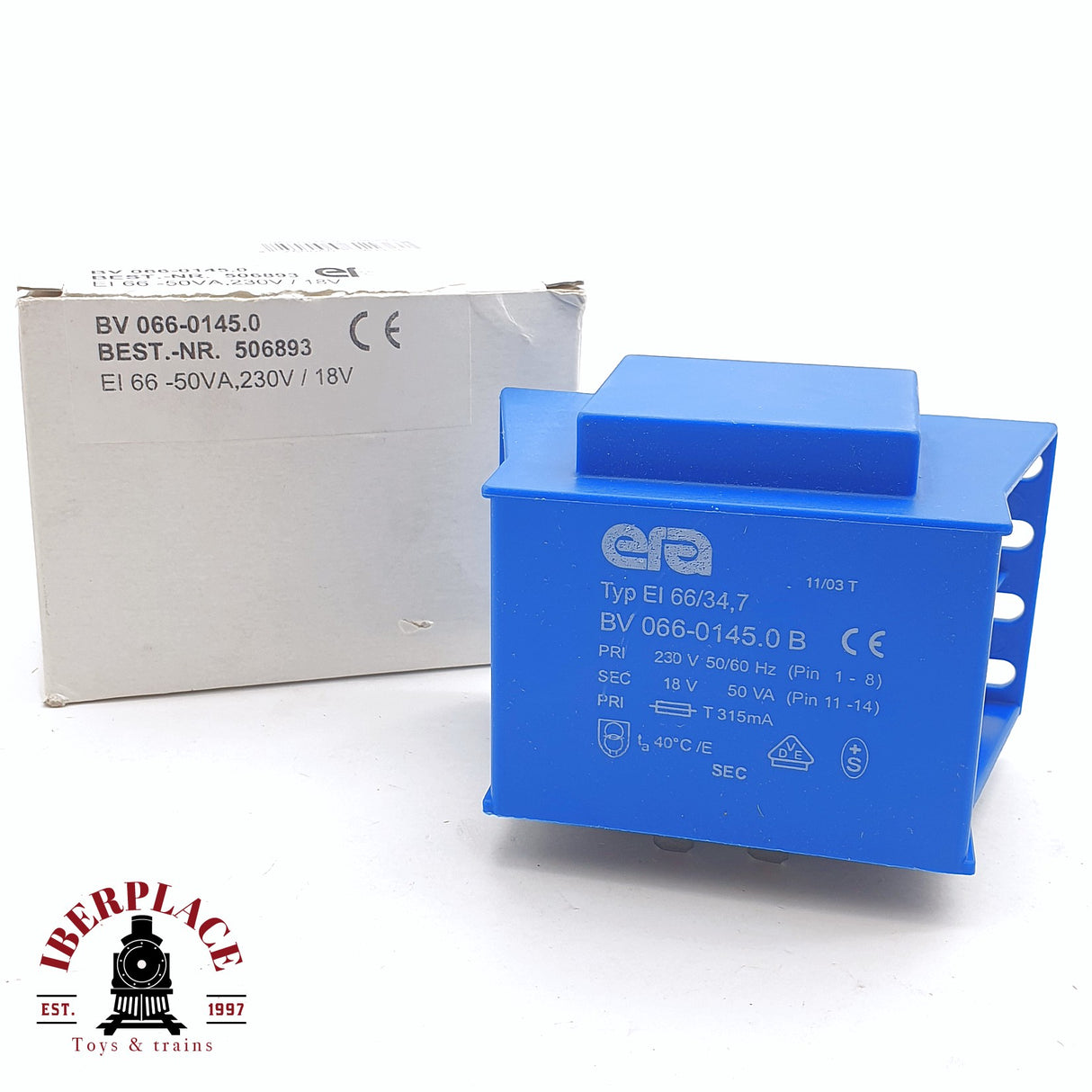 ♻️ 2da mano - ERA 066-0145 Transformador impreso 230V 50/60Hz 18VA 50VA H0 escala 1:87