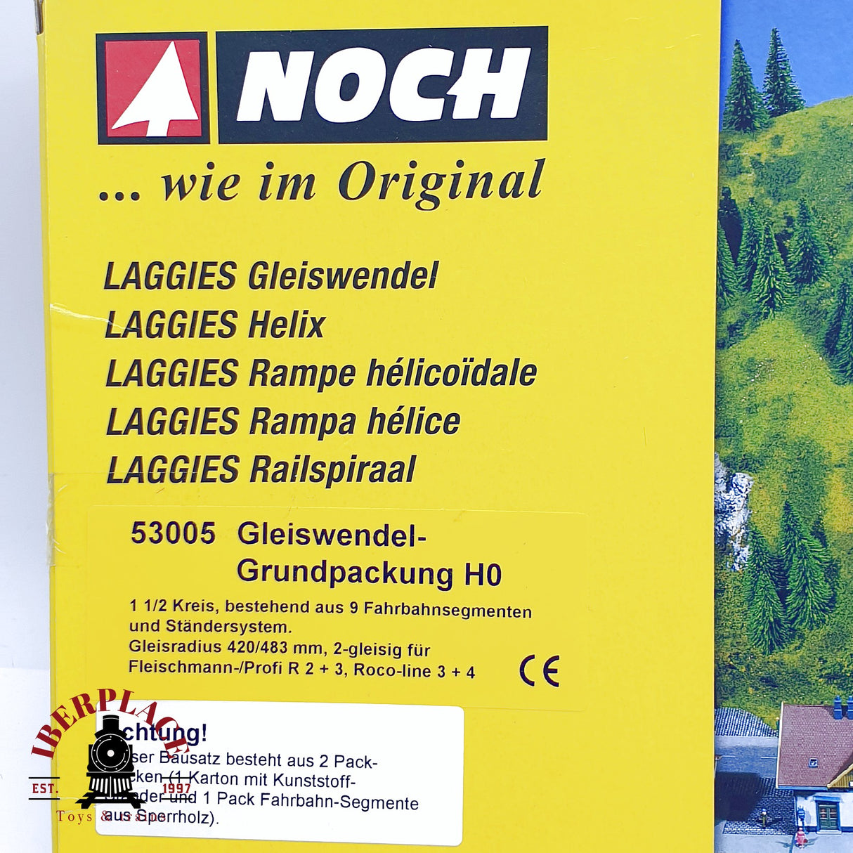 💡 🧨 Noch - 53005 LAGGIES Kit de espiral ferroviaria, círculo básico H0 escala 1:87