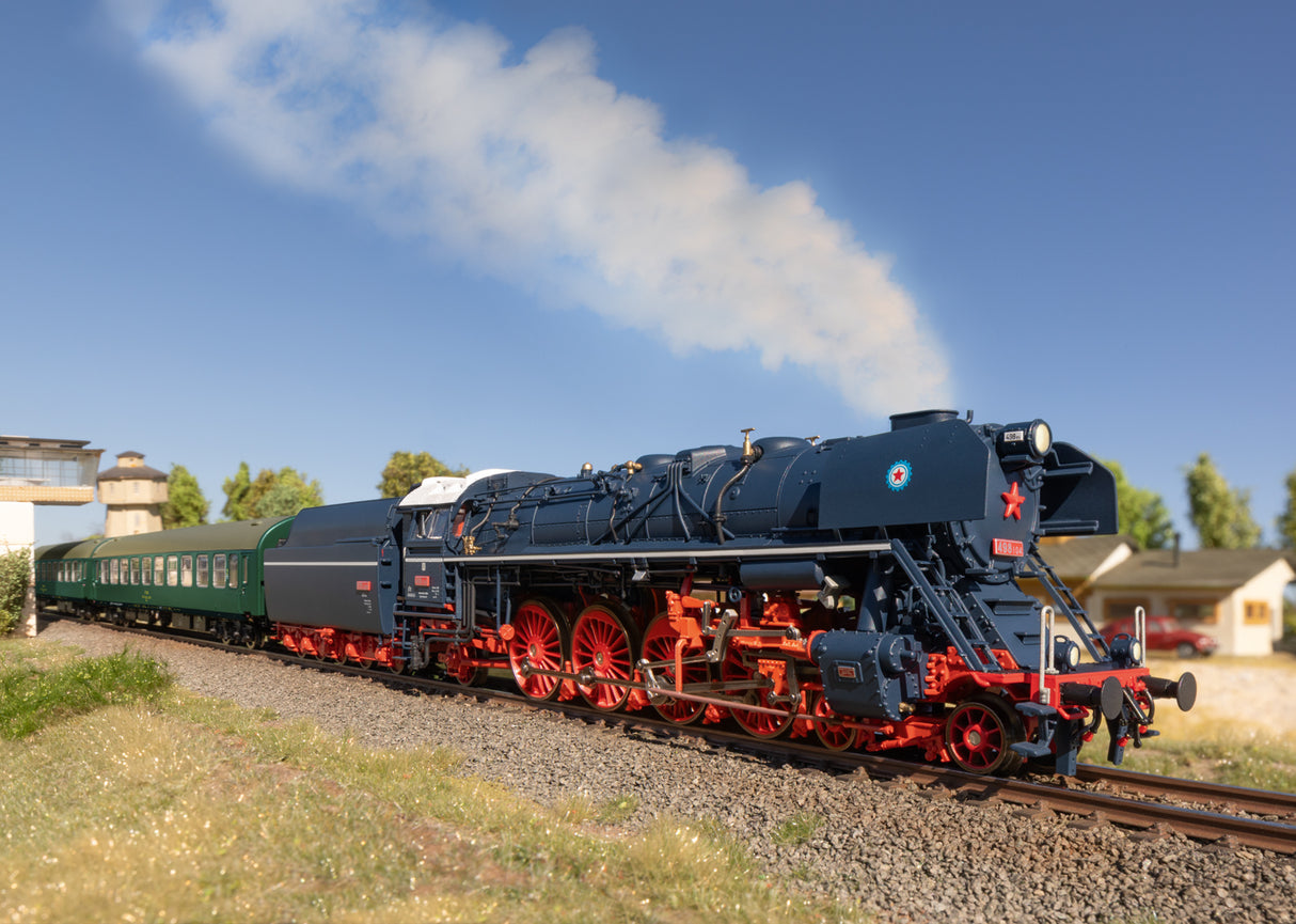 Märklin 26498 – Set de tren museo “Albatros” con vapor clase 498.1 y 4 coches UIC-Y, H0 escala 1:87, digital mfx+ con sonido