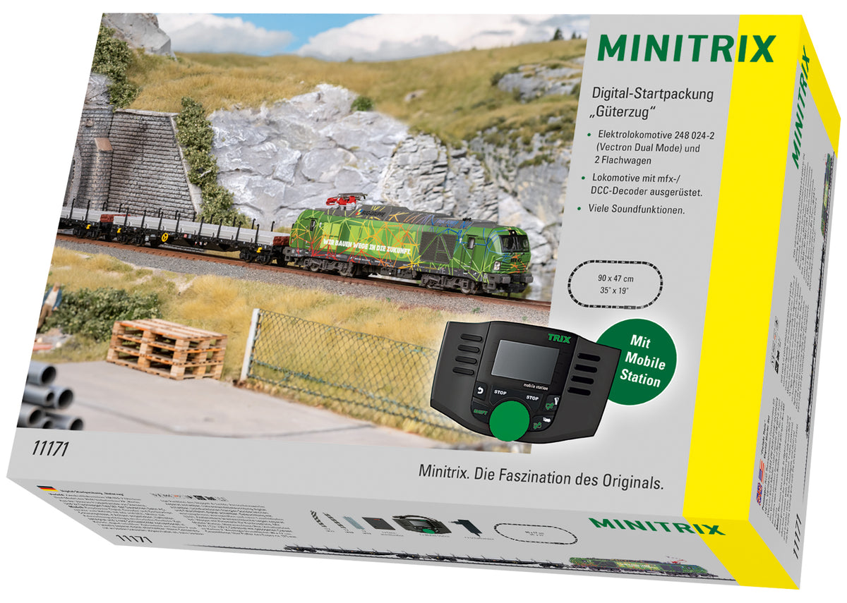 Minitrix 11171 – Set de iniciación Tren de mercancías BUG – N 1:160 · Foto del fabricante
