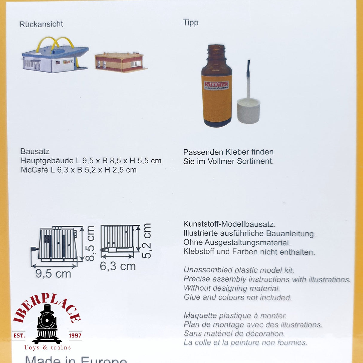 ♻️ Segunda mano - Vollmer 47766 Restaurante Mc Donald's con Mc Cafe N escala 1:160