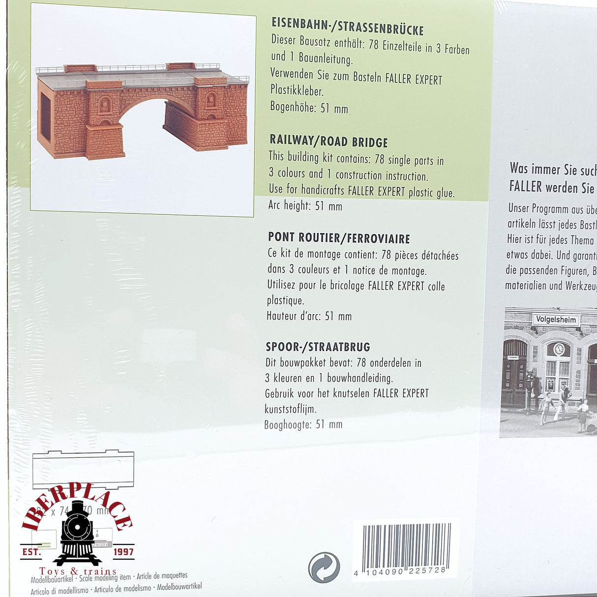 ♻️ Segunda mano - Faller 222572 puente de carretera 192x74x70mm N escala 1:160