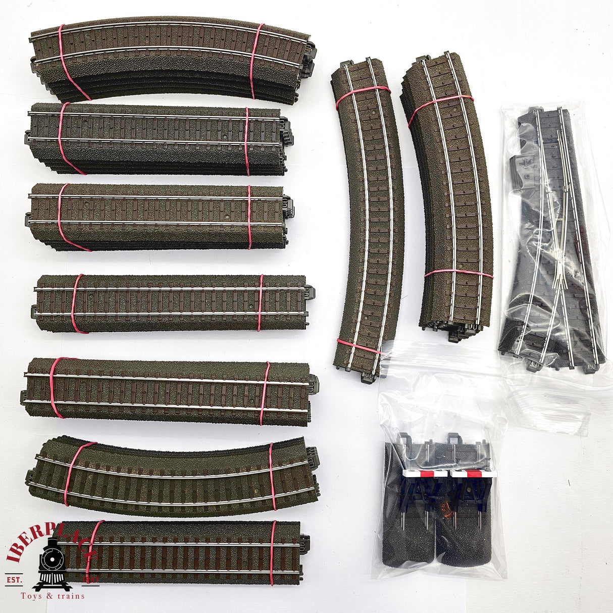 ♻️ 2da mano - Märklin 38x vías curvas rectas desvió Tipo C H0 escala 1:87 A11