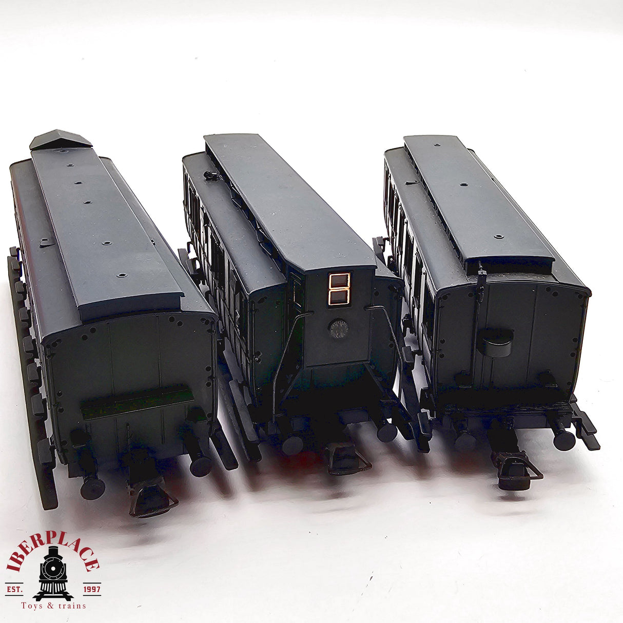 ♻️ 2da mano - DC Roco 3x vagones pasajeros y postales DRG H0 escala 1:87 EH011